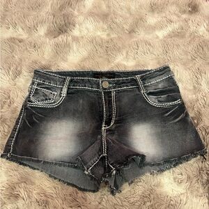 South Pole Black Low Rise Jean Shorts Sz 9